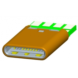 USB TYPE C PLUG 16Pin ASSY WITH PCB FOR 2.0 DATA超薄型